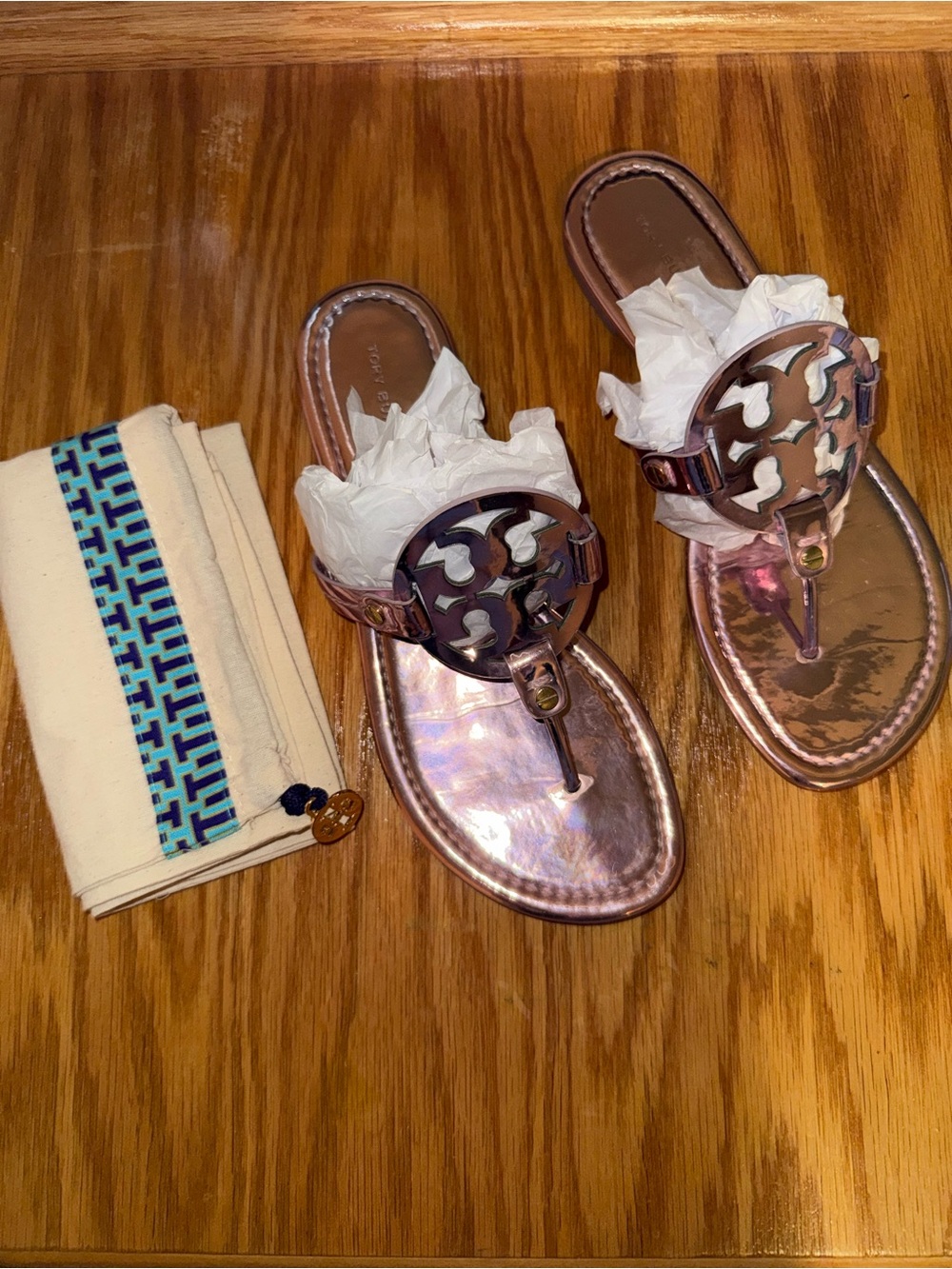 Tory Burch Metallic Miller Sandals